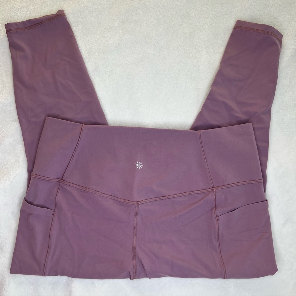Athleta Salutation Stash Pocket 7/8 Tight XL Mauve - Picture 4 of 6